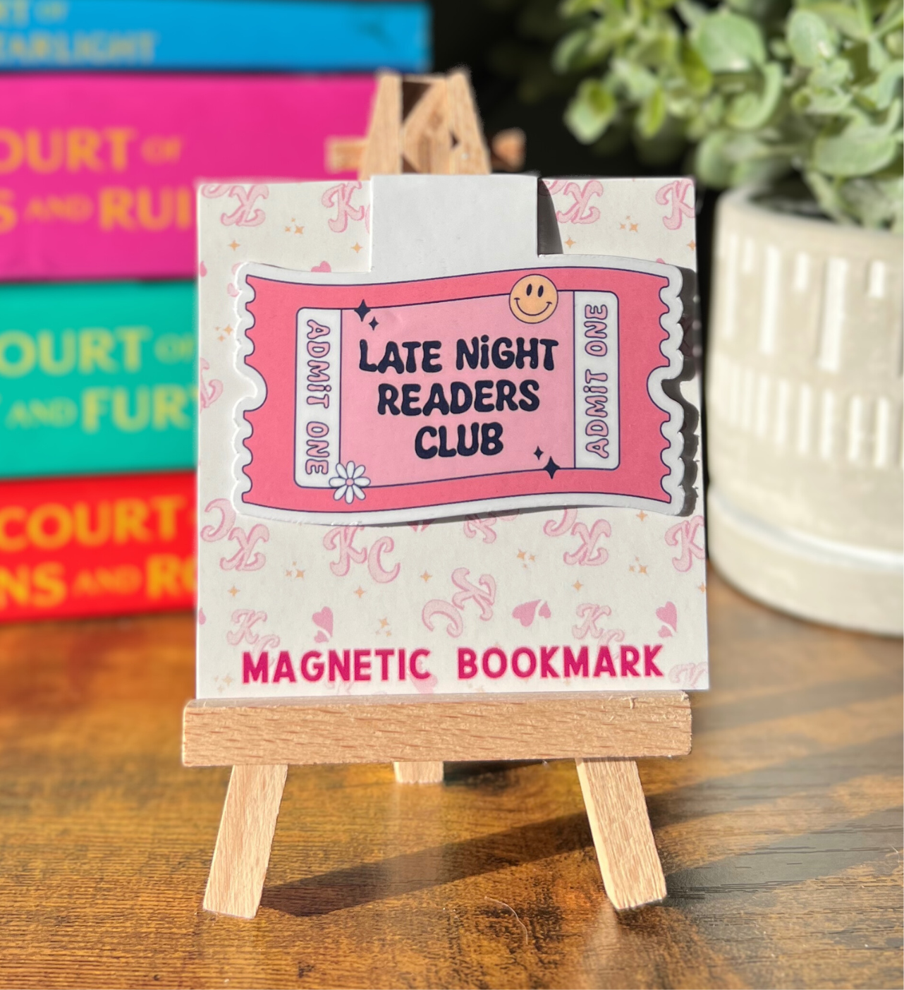 Late Night Readers Club Ticket Magnetic Bookmark