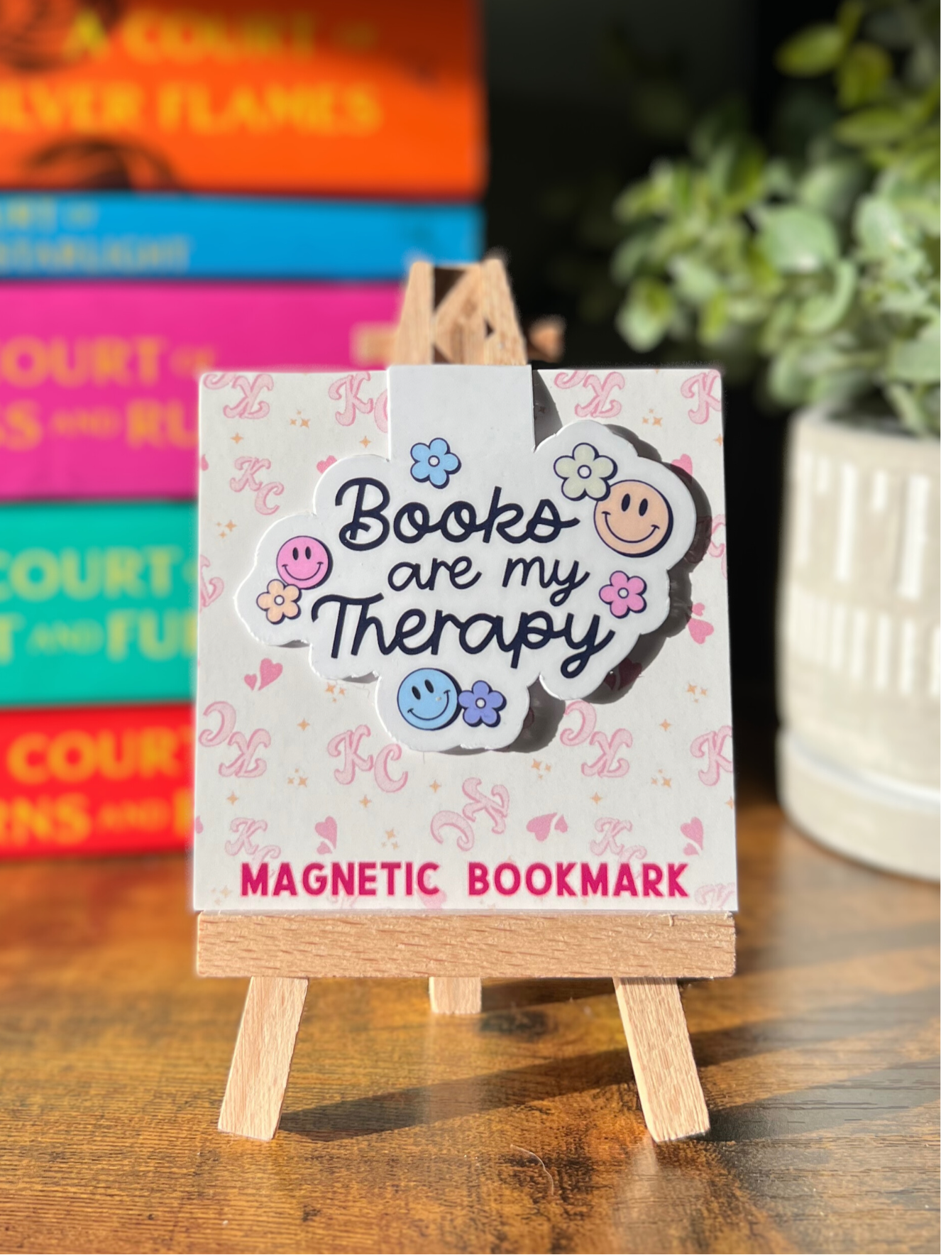 Books Are My Therapy Magnetic Bookmark