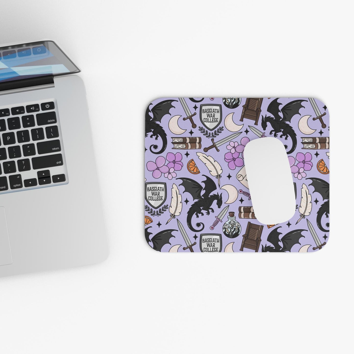 Fantasy Dragon Mouse Pad (Rectangle) | Fourth Wing Desk Accessory