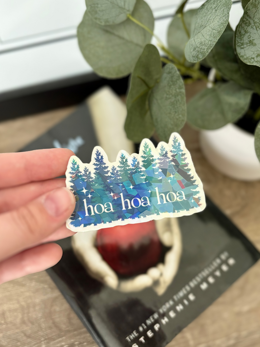 Hoa Hoa Hoa Shimmering Twilight Inspired Sticker