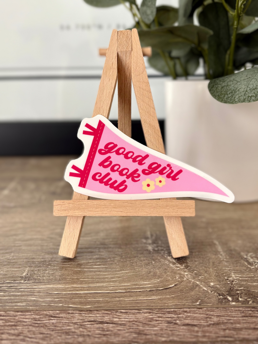 Good Girl Book Club Retro Pennant Sticker