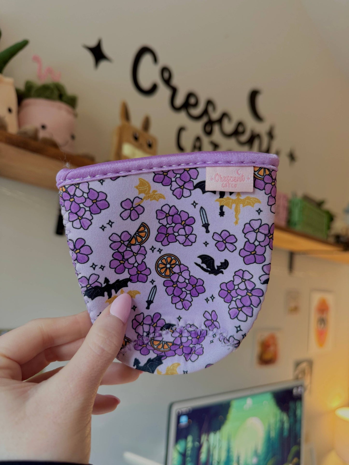 Violets & Dragons Bookish Iced Coffee Sleeve