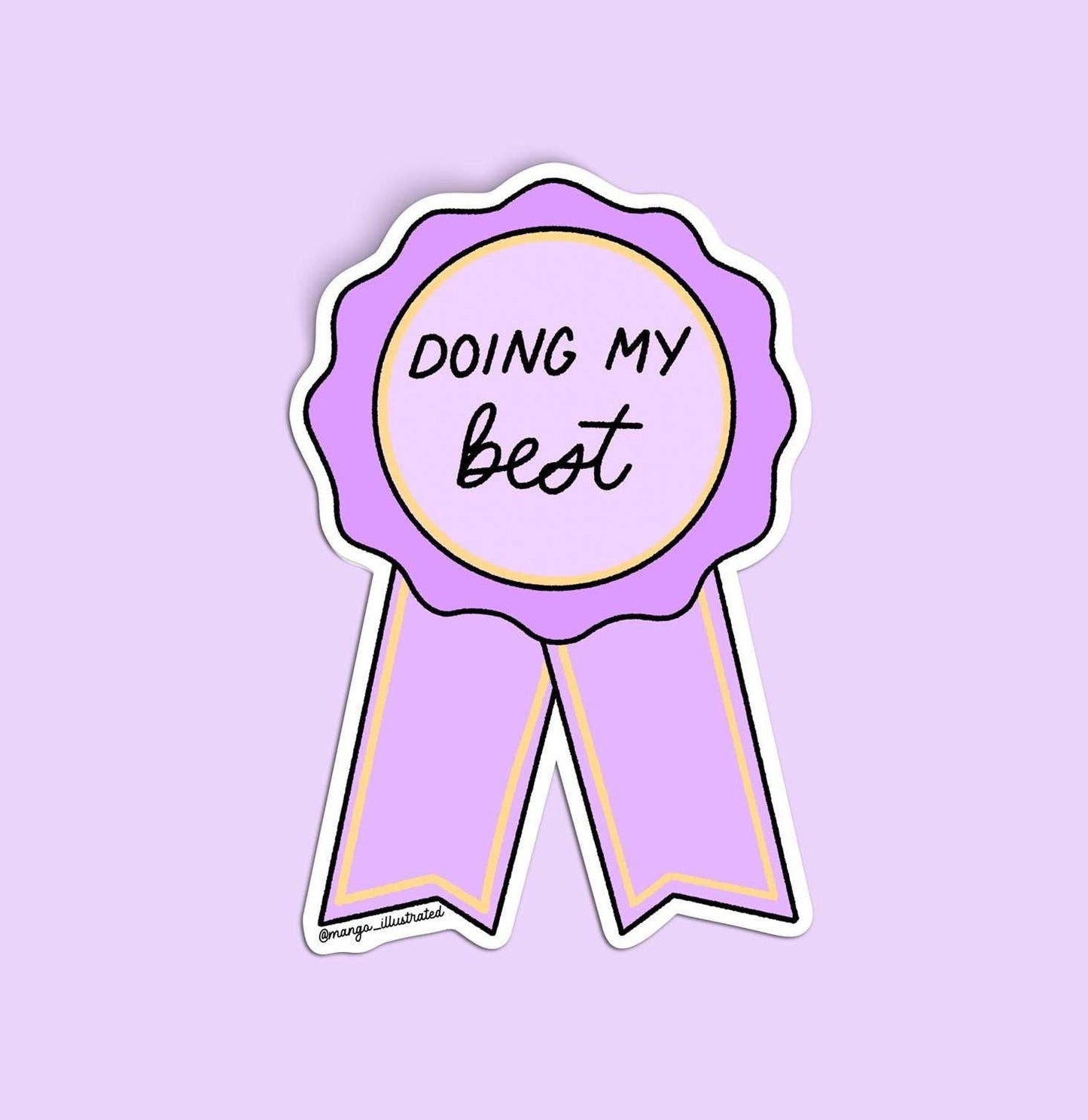 Doing my best award sticker