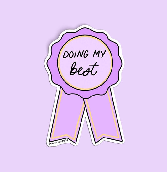 Doing my best award sticker