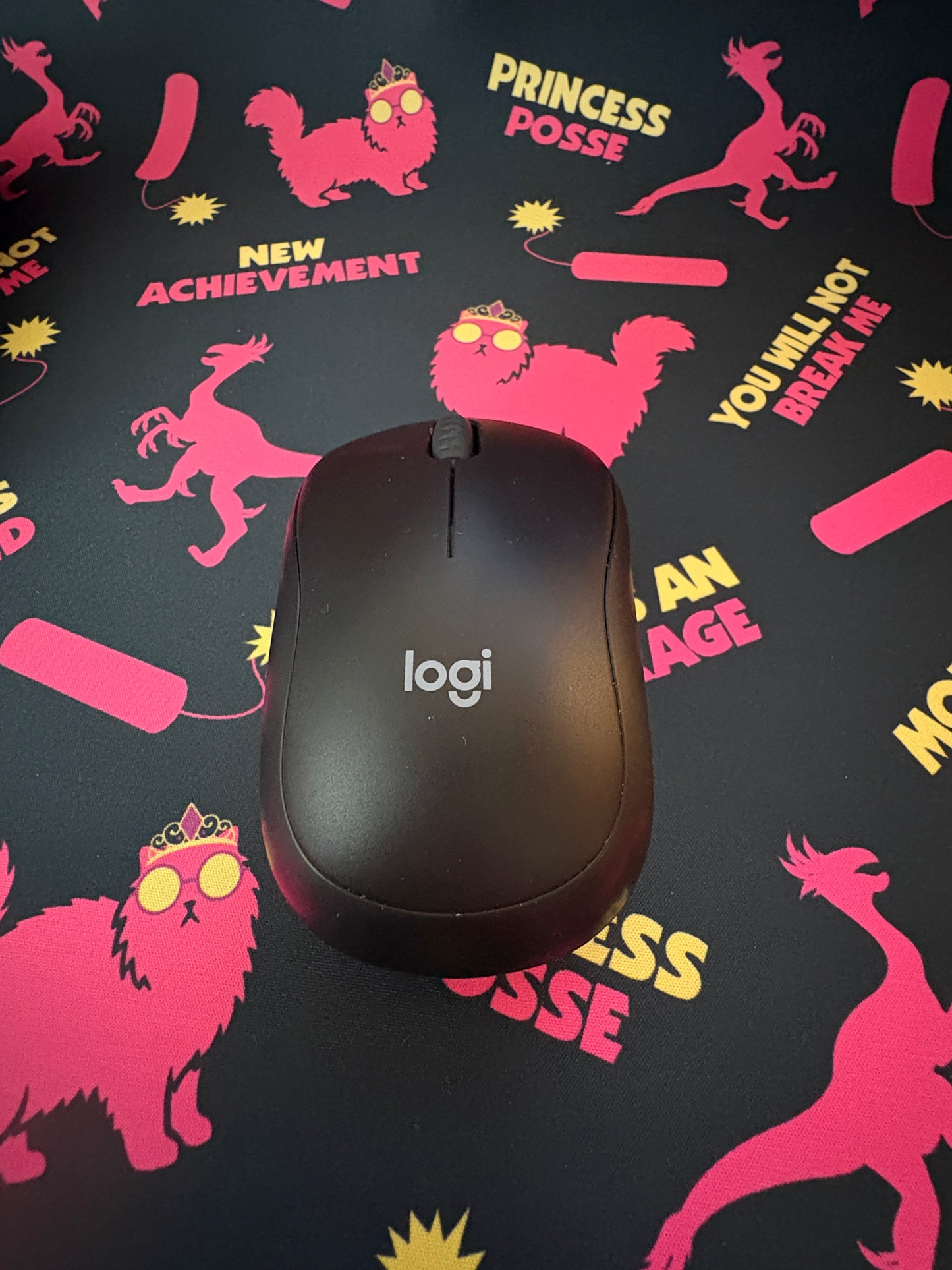 Dungeon Crawler Carl Desk Mat | Mongo and Donut Pattern Mouse Pad | Gamer Desk Setup Mat