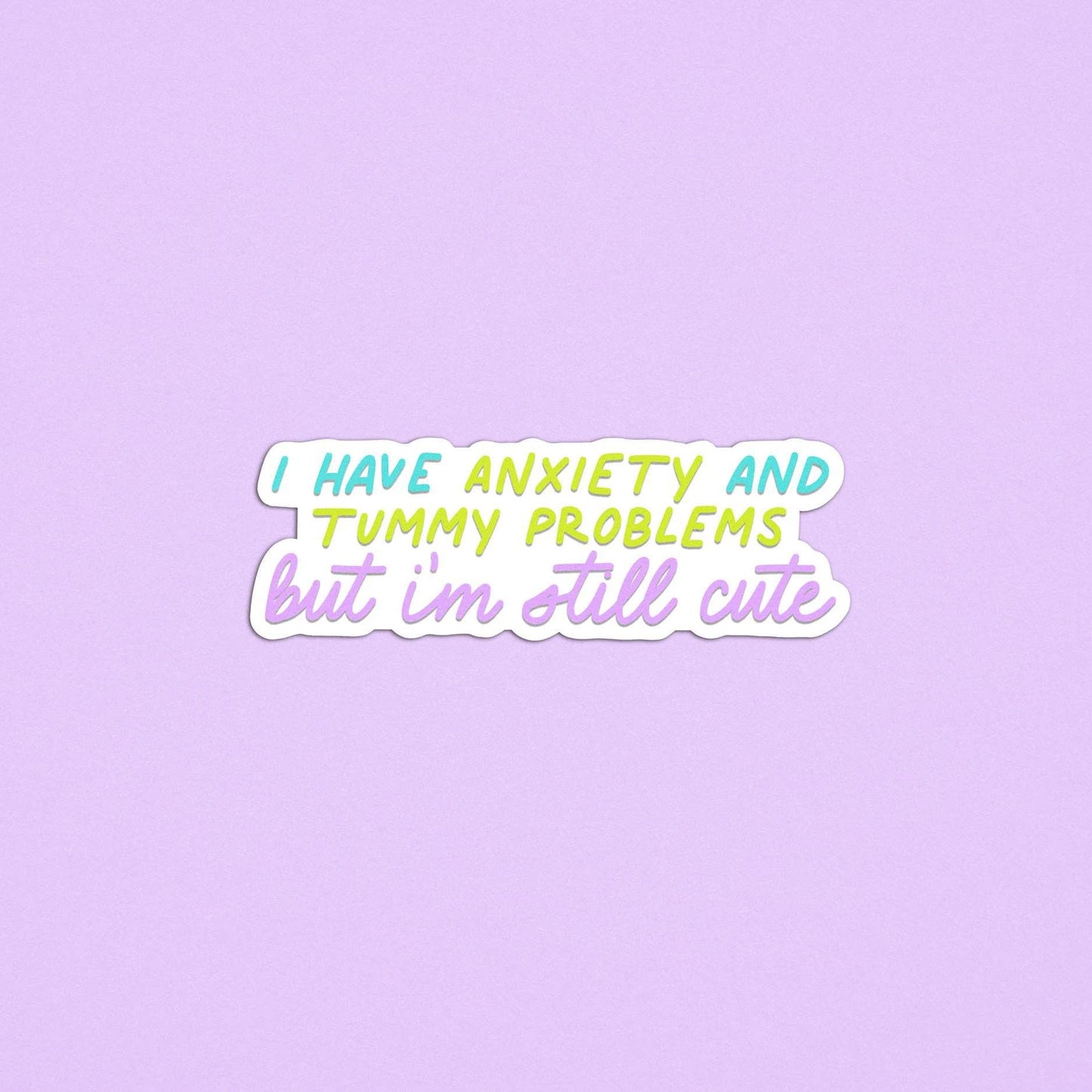 Girl tummy problems sticker
