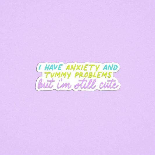 Girl tummy problems sticker