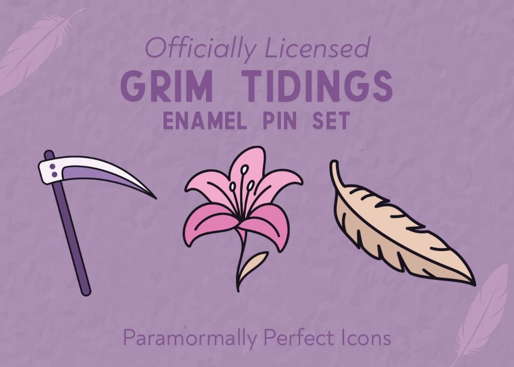 Grim Tidings Paranormally Perfect Enamel Pin Set