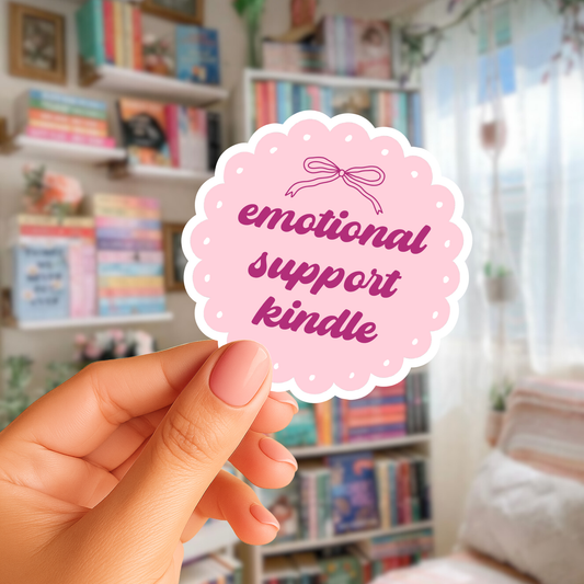 Emotional Support Kindle Sticker