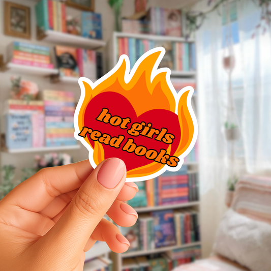 Hot Girls Read Books Sticker
