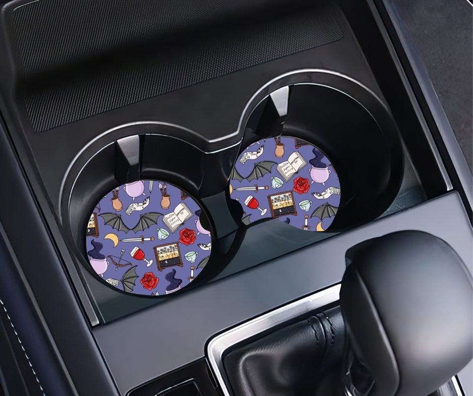 Fae Fantasy Reader Ceramic Car Coasters
