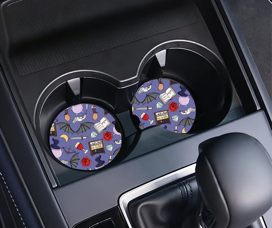 Fae Fantasy Reader Ceramic Car Coasters
