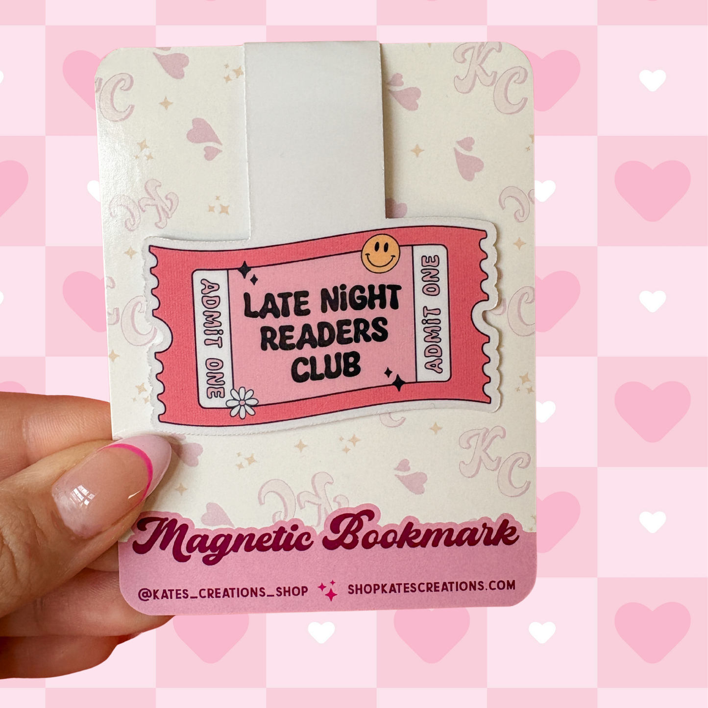 Late Night Readers Club Ticket Magnetic Bookmark