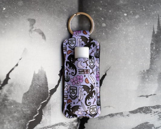 Dragon Fantasy Bookish Lip Balm Holder Keychain – Stylish &amp; Practical Accessory - Bookish Gifts