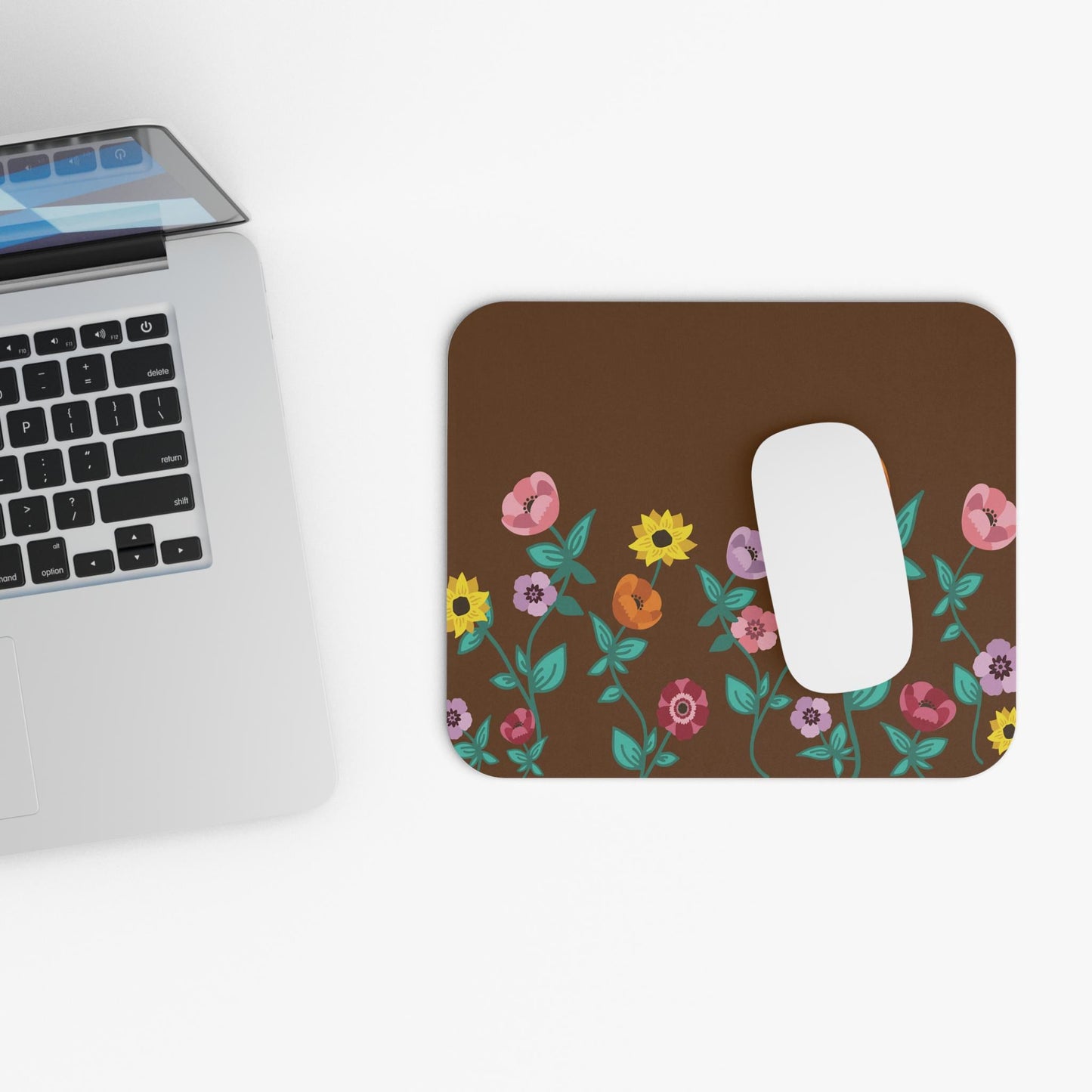 Floral Piano Mouse Pad: Music Lover Desk Accessory