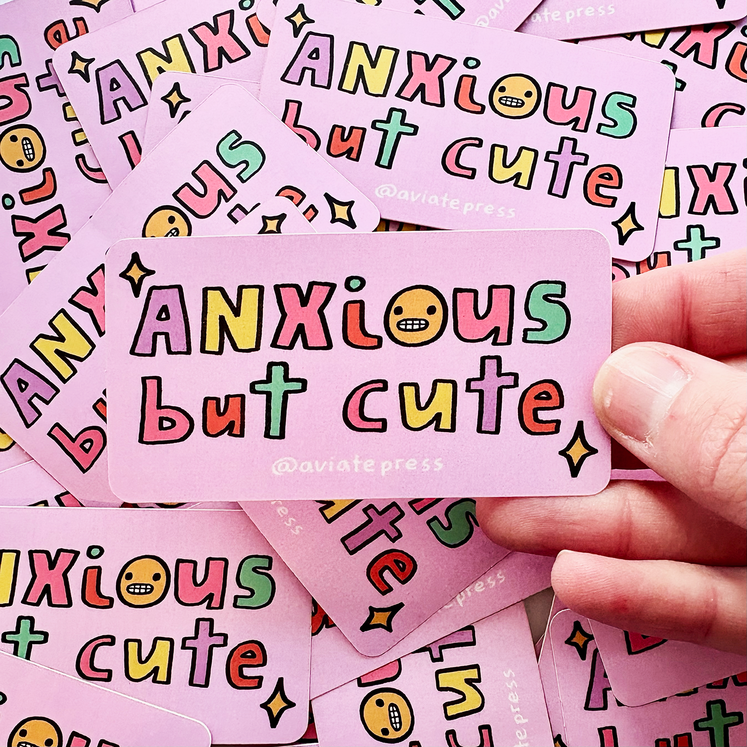 Anxious But Cute Sticker