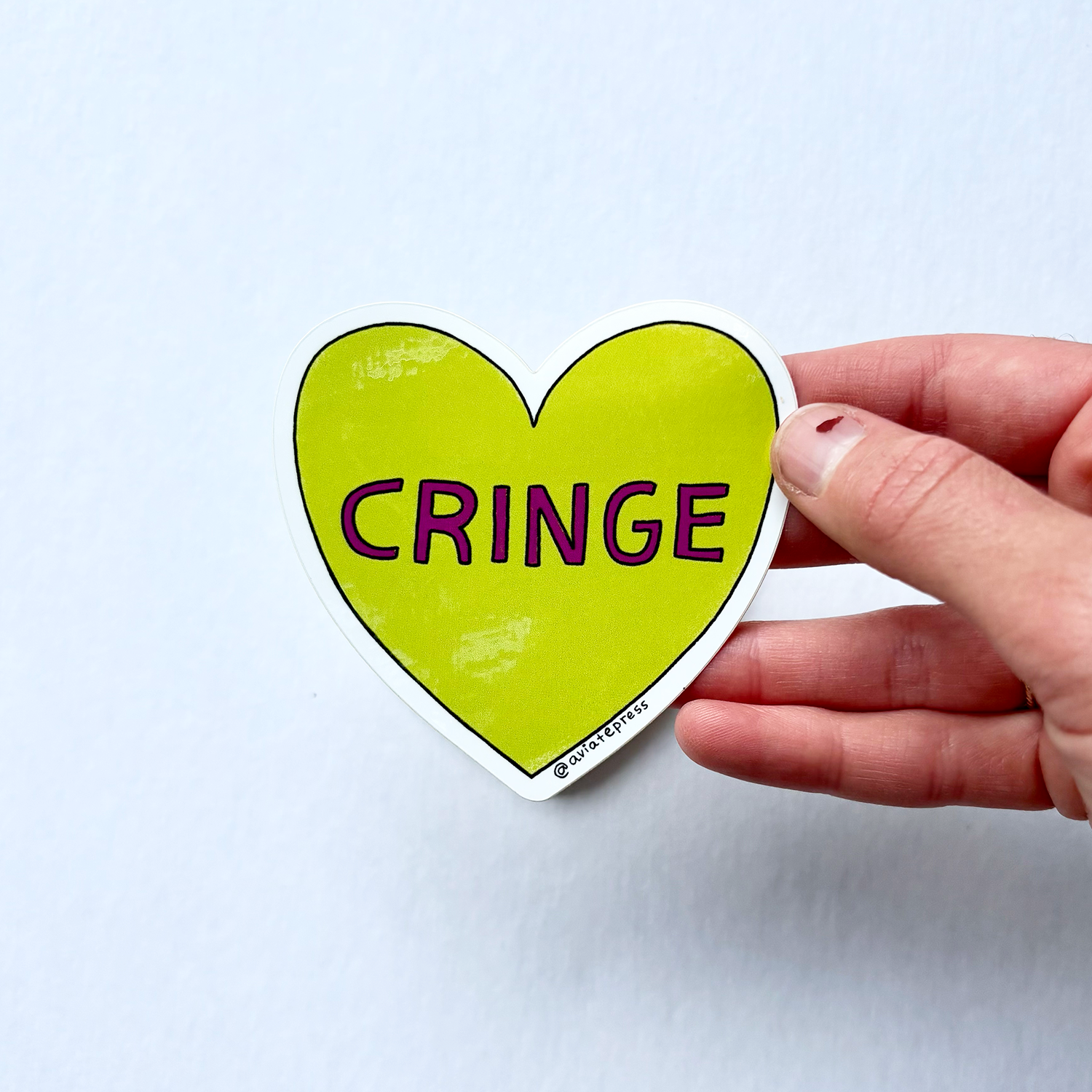 I Heart Cringe Sticker
