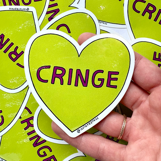 I Heart Cringe Sticker