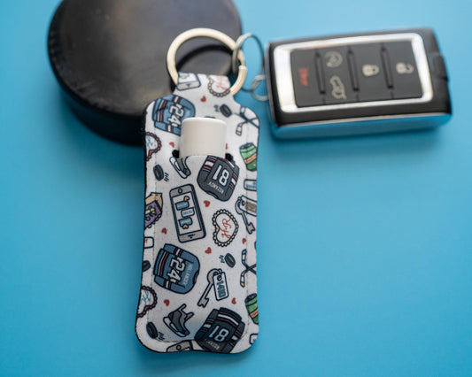 Hockey Romance Lip Balm Holder Keychain – Bookish Gift