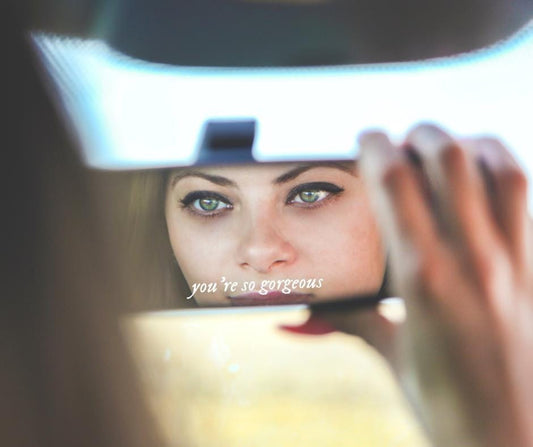 Car Decal for Rearview Mirror - You're So Gorgeous