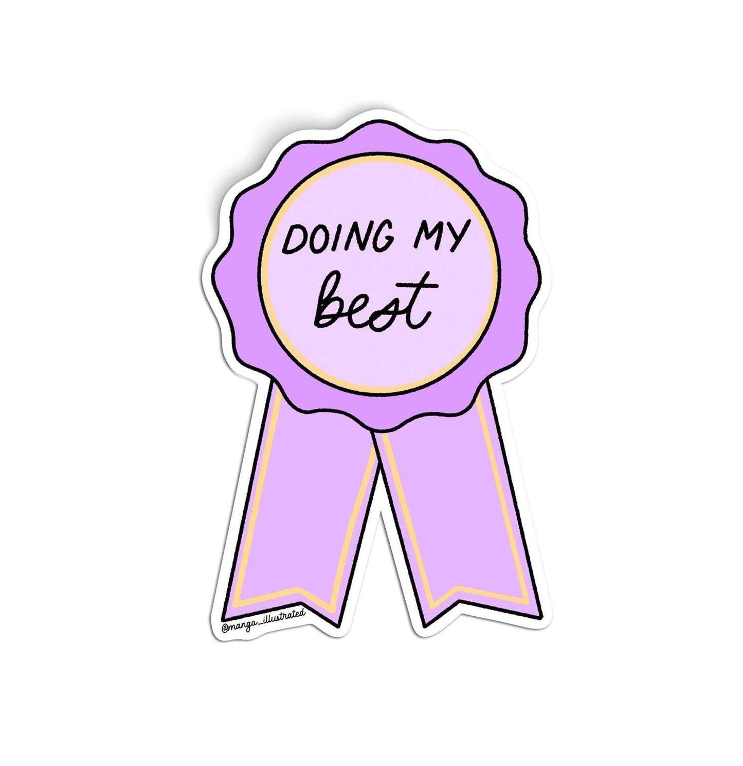 Doing my best award sticker
