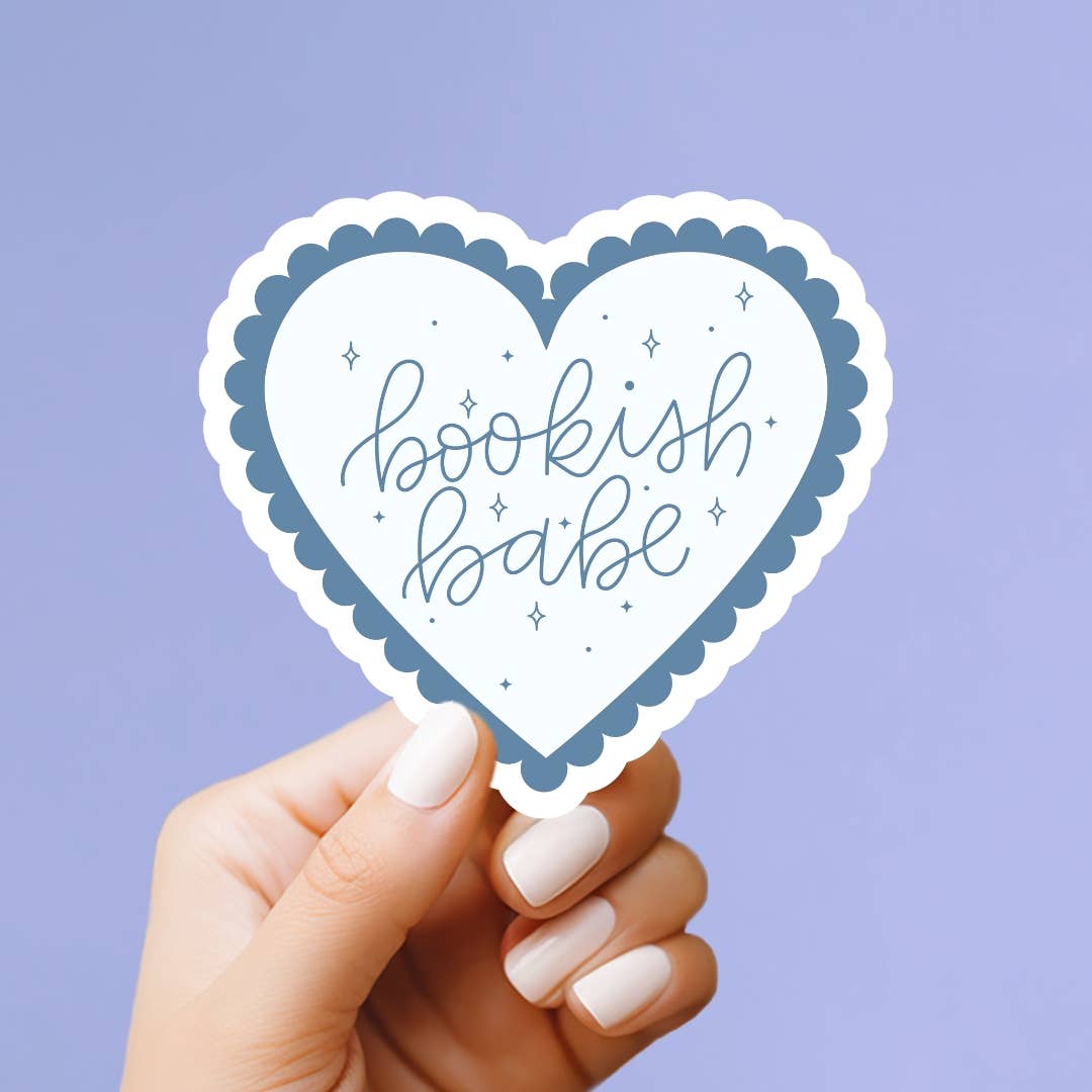 Bookish Babe Heart Vinyl Sticker