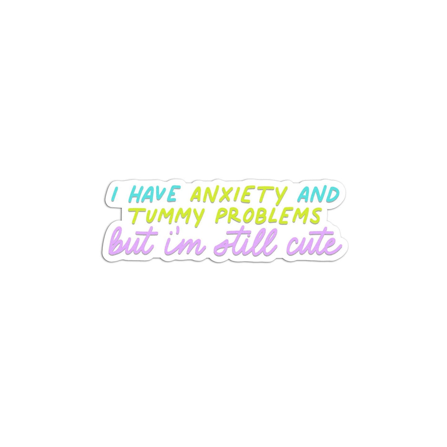 Girl tummy problems sticker